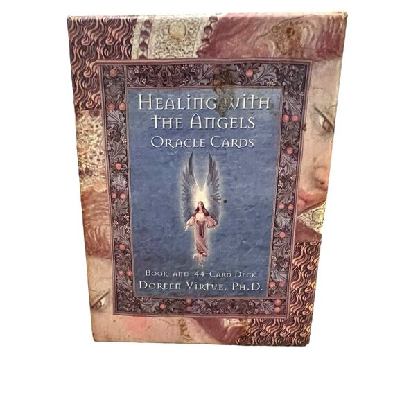 vtg 99 Healing With The Angels Oracle Cards  44 Card  Doreen Virtue out of print - Picture 4 of 5
